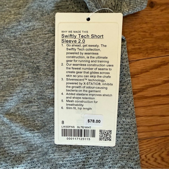 Lululemon NWT size 8 swiftly tech short-sleeve Aloha version - Picture 4 of 10